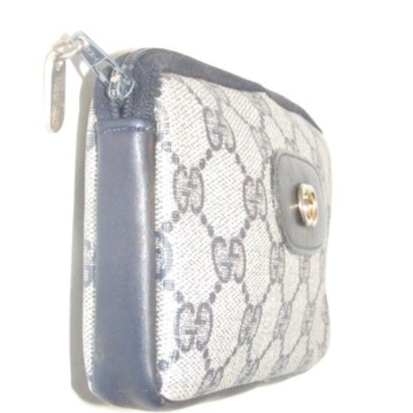 Gucci Navy Blue Large G Logo Print Coated Canvas - Picture 5 of 9